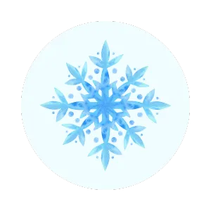 Blue snowflake design. Winter holiday season symbol. Could be used for snow removal services in West Chester, PA, or a related winter seasonal business.